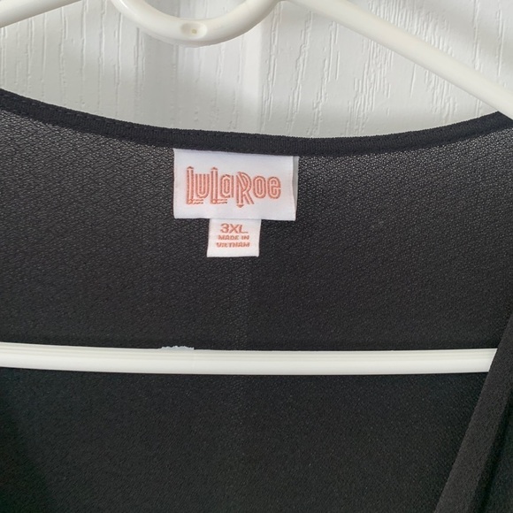 NWT LuLaRoe DeAnne Wrap Dress Black & Gold metallic size 3XL holidays pleated - Picture 4 of 16